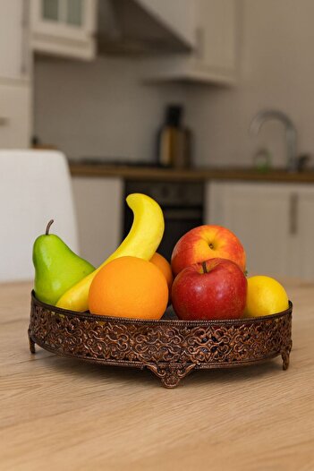 VENON Güven Chandelier Tray, Fruit Bowl Hira 280 Black Copper Patina 0053385 Presentation Tray