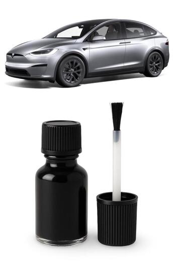 Flea Market Tesla Lunar Silver Metallic Pn02 Original Auto Touch up Paint 28ml Bottle Set with Brush
