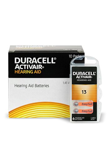 Duracell Hearing aid battery ZA 13, 60 pcs.