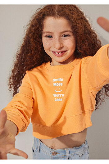 Mavi Sunshine Printed Orange Sweatshirt 7S10089-71240