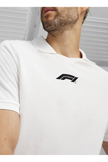 Puma 62571902 F1 Polo White Regular Fit Men's T-Shirt
