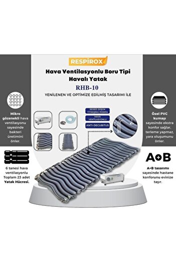Respirox Hava Ventilasyonlu Boru Tipi Havalı Yatak