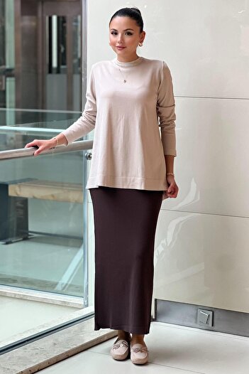 Nuss Mercerized Pencil Skirt