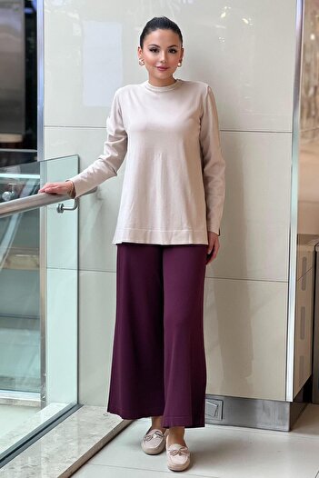 Nuss Mercerized Wide Leg Trousers