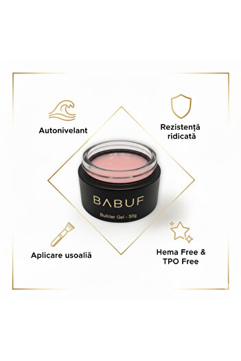 BABUF Gel de Construcție Autonivelant | Blush Roz | BG 3 | 50 g