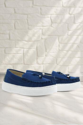Rakerplus Pantofi Mocasin pentru copii Saks Blue Suede Extra Light