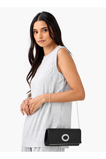 Flora Bella by Shoexpress Embellished Clutch with Chain Strap