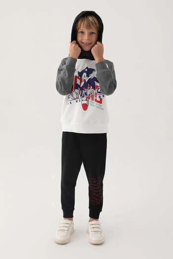 Sonic Σετ φόρμας για αγόρια μοντέρνα Sonic White printed