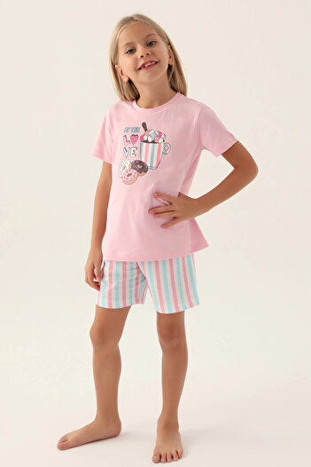 Arnetta Girls' Pink Shorts Set