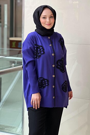 Ghisa Rose Detailed Knitwear Cardigan