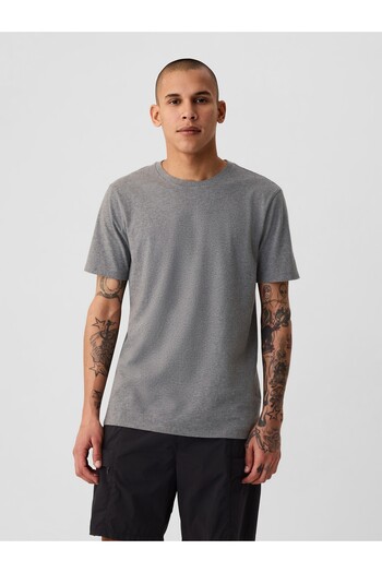 GAP Erkek Gri Jersey Bisiklet Yaka Tshirt