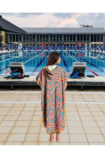 sporsuit Μπουρνούζι με κουκούλα Matry Unisex Towel Poncho για προπόνηση κολύμβησης στην πισίνα και στη θάλασσα