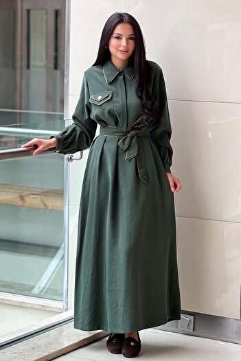 Nuss Varak Piping Detailed Dress