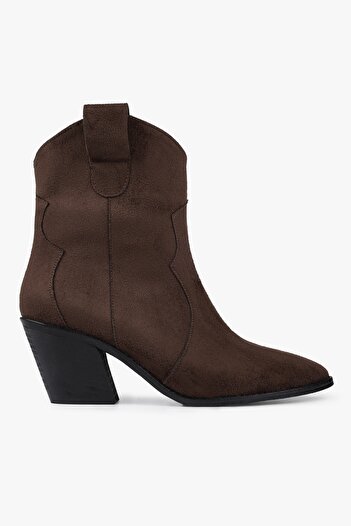 Shoeberry Γυναικείες μπότες Vega Bitter Brown Suede Cowboy