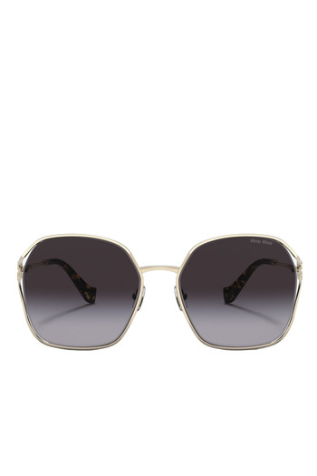 Miu Miu Mu 52Ws Oval Gold Women's Sunglasses