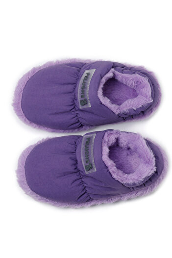 Peluche Purple Parachute Child Slipper Çocuk Günlük Ev Pandufu Par-cmr Mor