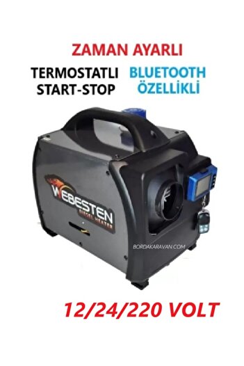 WEBESTEN Dizel Isıtıcı Bluetooth’lu (WEBASTO Muadili) 12/24/220V Pro Modeli