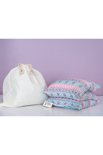 CrossBorder Decor Organic Wheat Lavender Scented Heat Bag - Perfect Solution for Cramps and Back Pain [pink]