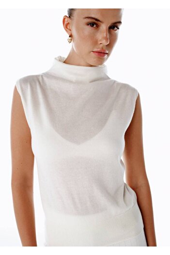 Knitss Ultrafine Organic Cashmere Ecru Knitwear Top