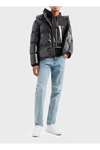 Armani Exchange Men's Puffer Jacket - Logo, Regular Fit, Stand Collar, Feather - 8Nzb70 Znynz 1200