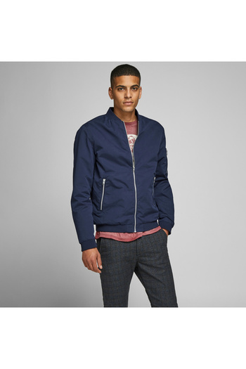 Jack & Jones Men's Zippered Bomber Jacket