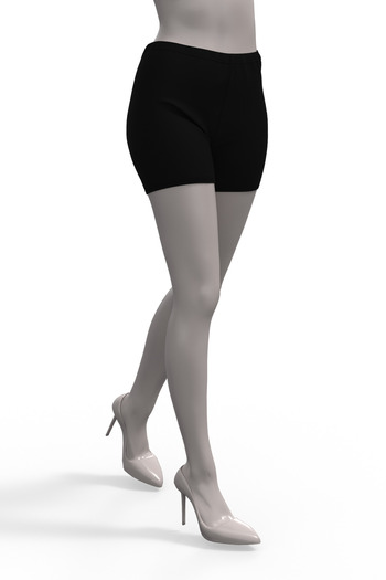 TOLIN Black Short Tights - 100% Cotton Women's 427