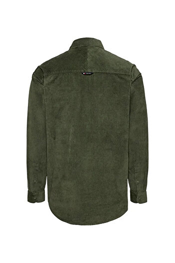 Jack & Jones Relaxed Dark Green Men's Shirt Jjcorduroy Overshirt Ls