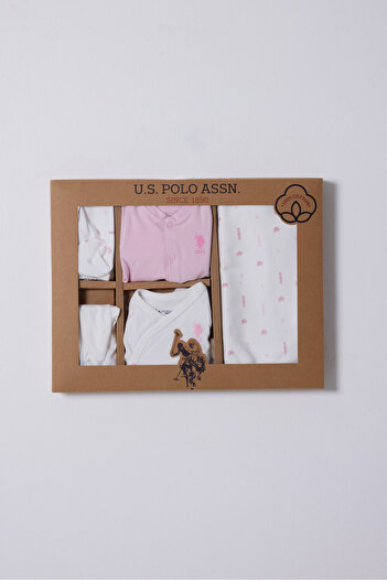 U.S. Polo Assn. Baby Girl White 10-Pack Hospital Release