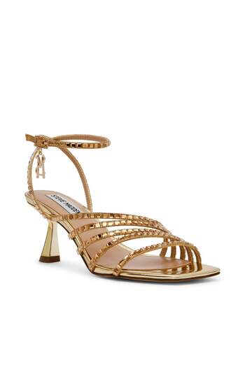 Steve Madden Womens Alarah Gold Heels