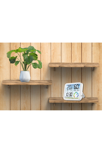 muntario Room Thermometer and Hygrometer Muntario™ with Large LCD Color Display