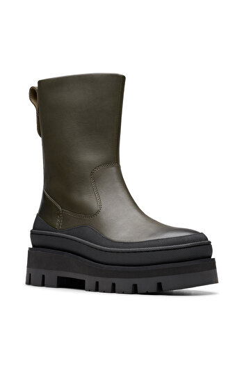 CLARKS Haki Kadın Deri Bot 26178884