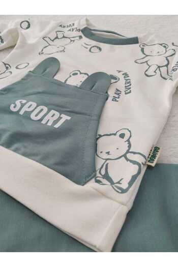 Store Football Player Teddy Bear Boy's Tracksuit Set
