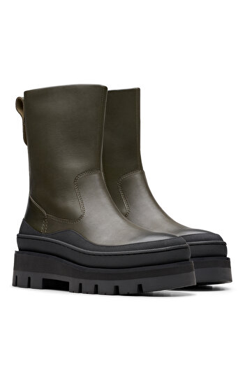 CLARKS Haki Kadın Deri Bot 26178884
