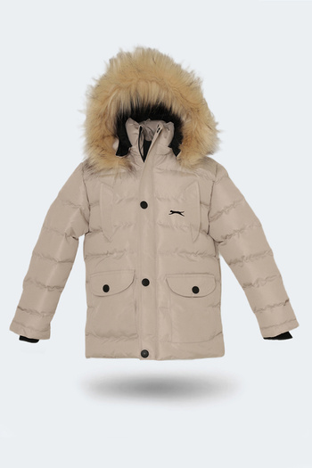 Slazenger Napoli Unisex Children's Coat &amp;   Coat Stone Gray