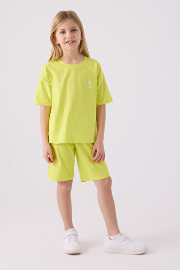 U.S. Polo Assn. Girl's Green Bermuda Suit