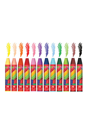 Faber Castell Pastel Colored 12 Paint with Bag - 831