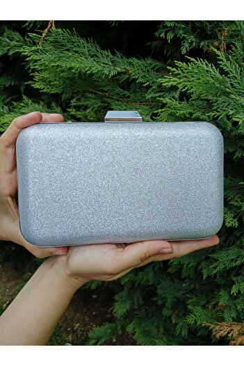 CHEFF Silvery Shoulder Strap Evening Dress Bag