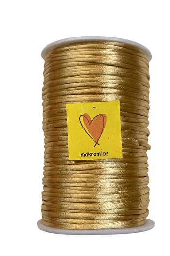 Makromİps 2 mm Thick Flosh Cord 1 Spol (100 Yrd) Rat Tail Jewelry Bracelet Evening Dress Lace Decoration Pack