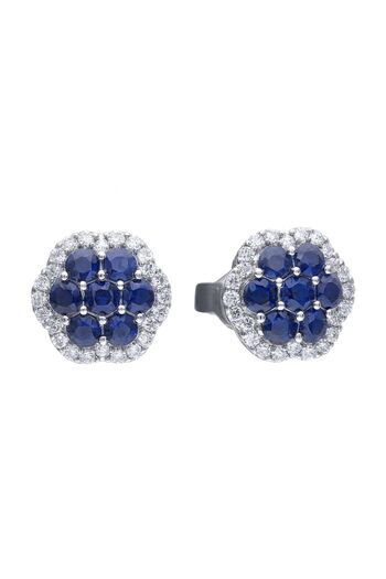Diamonfire Silver earrings, plated with flower, 622072