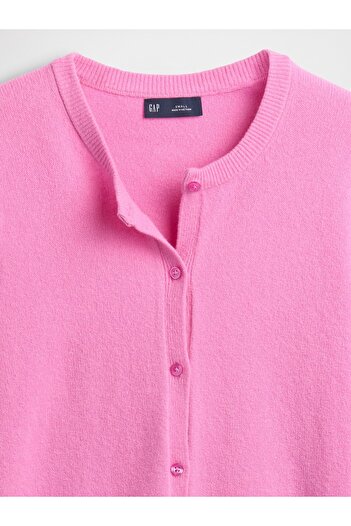 GAP Kadın Pembe CashSoft Crop Hırka