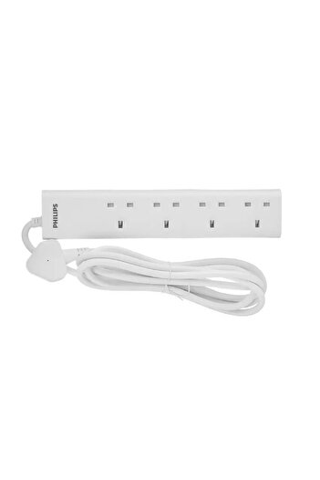 Philips Power Extension Cord with 4 Sockets and 3M Cable White