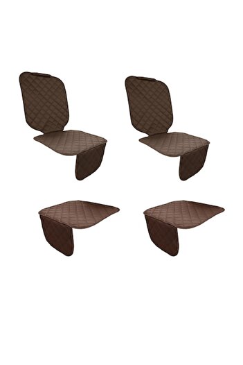 Metru Patrat Set 4 auto seat protectors, quilted, universal, brown, washable, waterproof