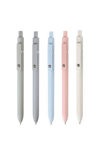 Newalor Colored Gel Pens – 5 pieces with 0.42mm fine tip with quick-drying black ink