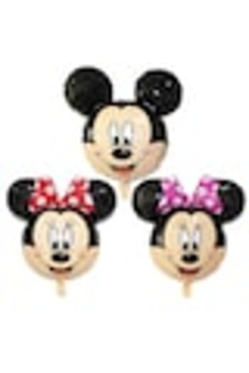 OEM Set of 4 Mickey and Minnie Mouse foil figures, party, multicolor, themed accessories