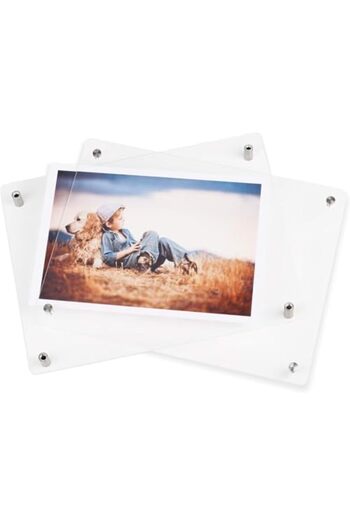 Slasa Transparent Acrylic Frame for Wall-mounted A4 Prints (35.8 × 27 cm) by