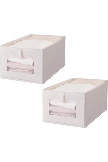 X SPRING Wardrobe Clothes Organizers, 2 Pack 7 Grids
