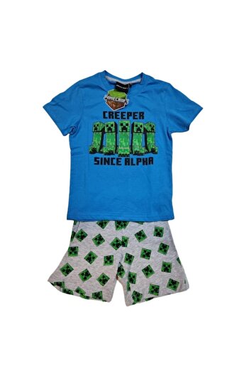 Mojang Minecraft Kids Pajamas, Creeper since Alpha, 9 years/134 cm, Blue/Green
