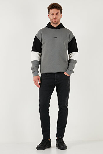 Buratti Cotton Relaxed Fit Hooded Inside Fuzzy Soft Ribbed Sweat Men's Sweat 5905299