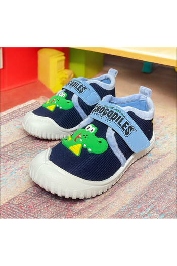 GEZER Boy's Winter Single Velcro Adjustable Comfortable Sole Home, Garden, School, Nursery Slippers Shoes