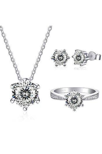 Choice 45cm 9 100 Cut White JoyceJelly Moissanite Jewelry Set With 1CT D Color VVS 3EX moissanite stone pas